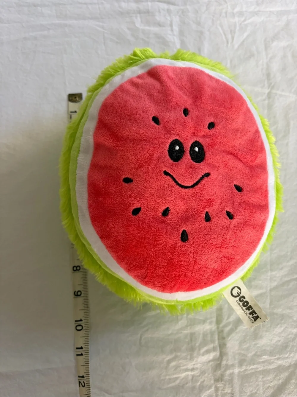 Goffa Watermelon Slice Plush 8 Inch Smiley Face Stuffed Food Toy Cute